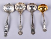 GROUP OF SILVER LADLES BY GORH