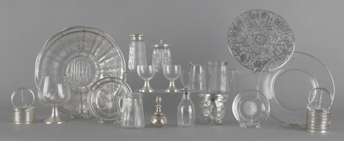 Group of silver mounted and