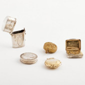 GROUP OF SILVER OBJECTS AND VI