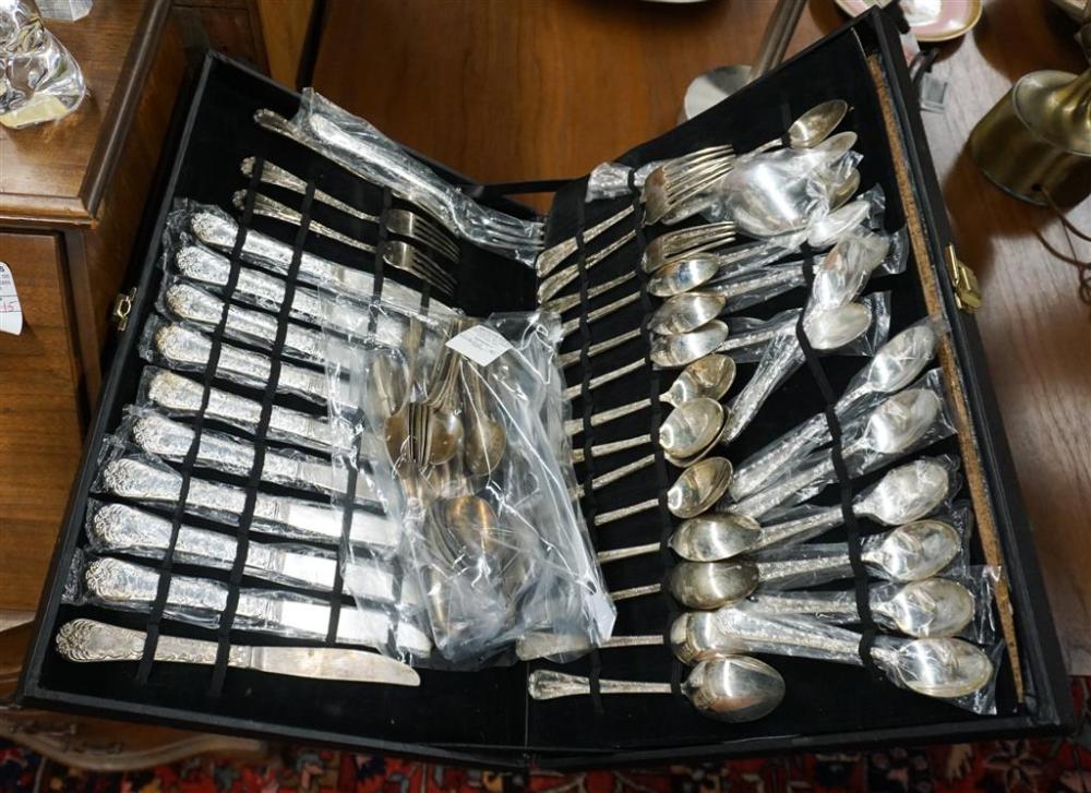 GROUP OF SILVER PLATE FLAT TABLE
