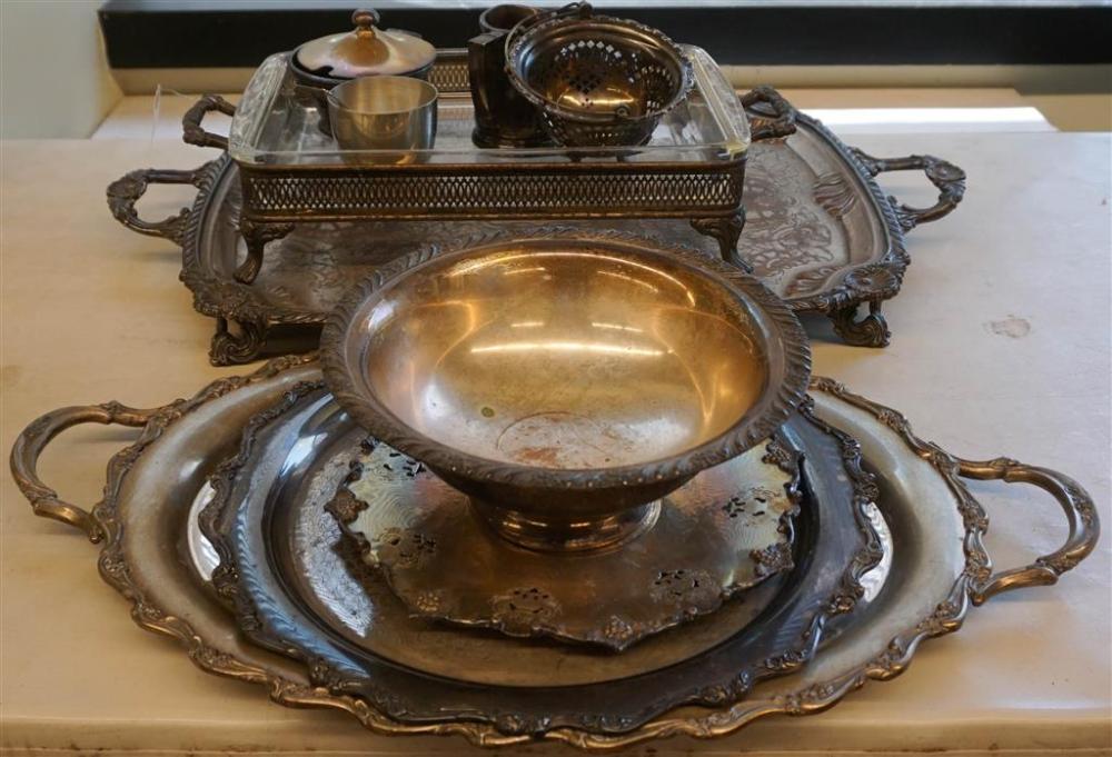 GROUP OF SILVER PLATE HOLLOWARE