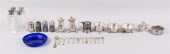 GROUP OF SILVER, PLATED AND GL