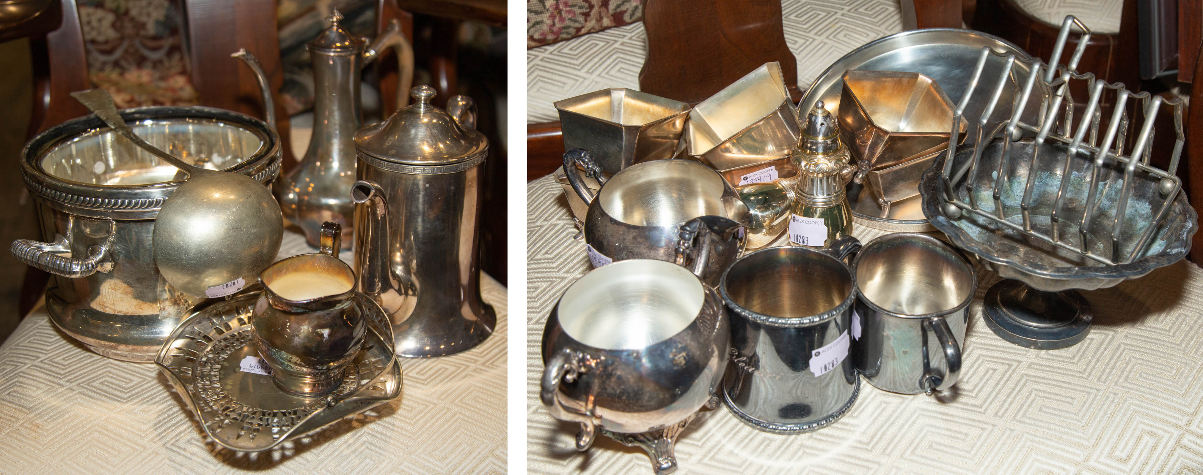 GROUP OF SILVER PLATED HOLLOWWARE