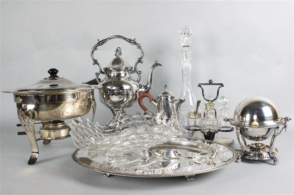 GROUP OF SILVER PLATED TABLEWARES