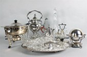 GROUP OF SILVER PLATED TABLEWA