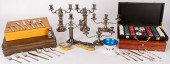 GROUP OF SILVER PLATED TABLEWA