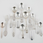 GROUP OF SILVER SPOONS<br>Comp