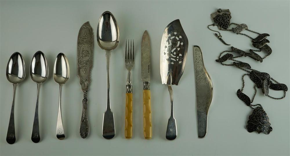GROUP OF SILVER TABLE ITEMSGROUP OF