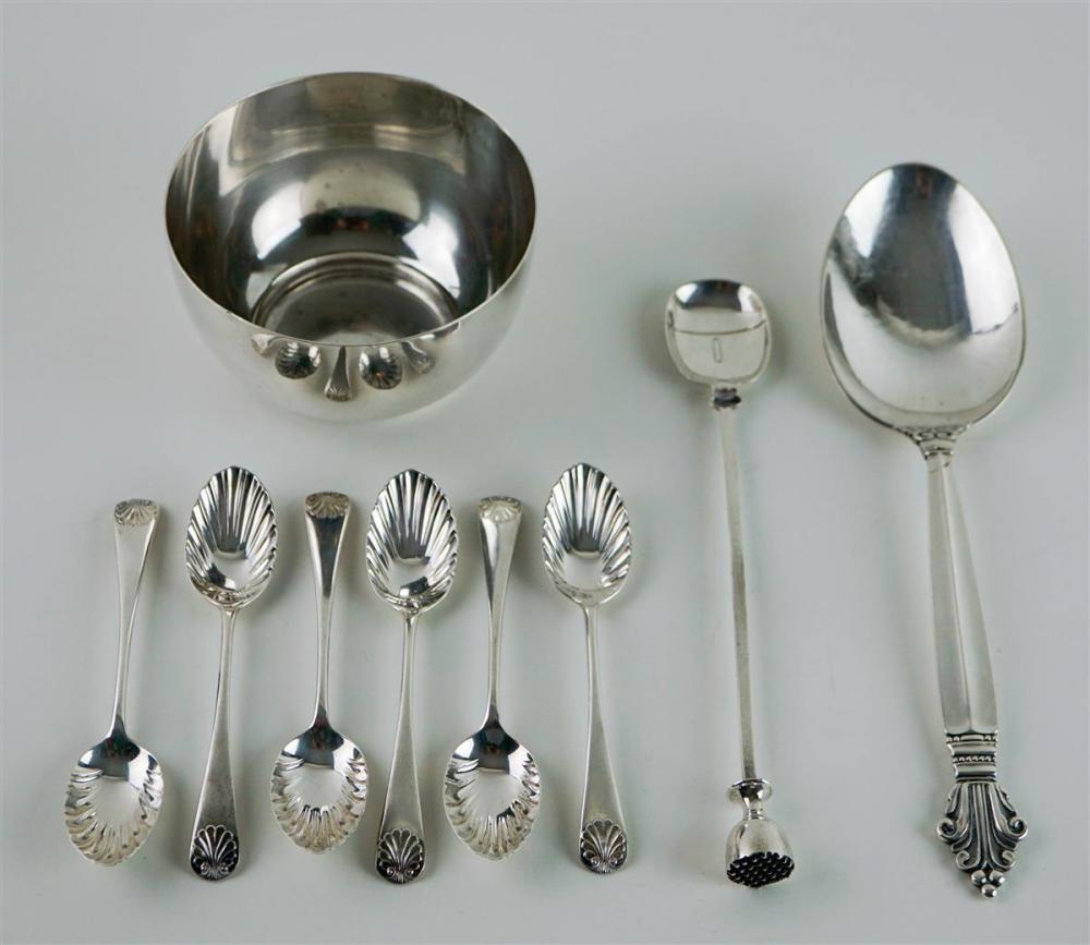 GROUP OF SILVER TABLE ITEMSGROUP OF