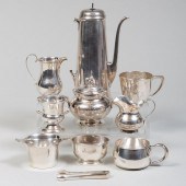 GROUP OF SILVER TEA AND COFFEE