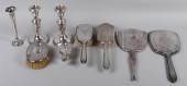 GROUP OF SILVER VANITY TABLE I