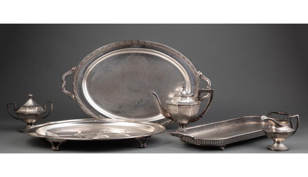 GROUP OF SILVERPLATE SERVING