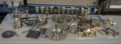 GROUP OF SILVERPLATE TABLE ART