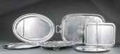 GROUP OF SILVERPLATE TRAYS AND