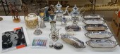 GROUP OF SILVERPLATE TRAYS, FO