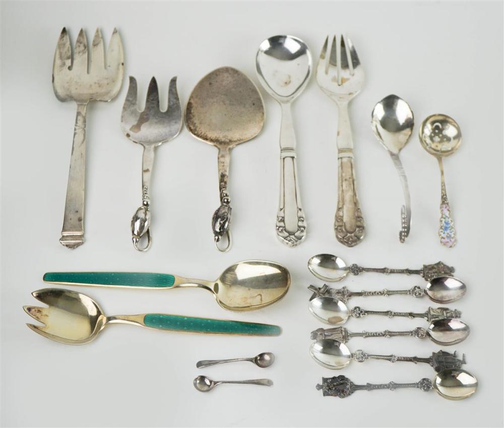GROUP OF SILVERPLATED TABLE