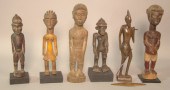 GROUP OF SIX AFRICAN CARVED WO
