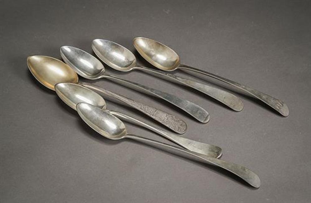 GROUP OF SIX AMERICAN SILVER