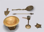 Group of six antique brass mix