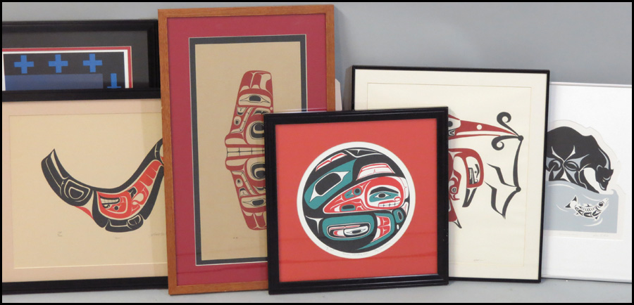 GROUP OF SIX ASSORTED FRAMED