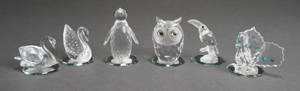 GROUP OF SIX ASSORTED SWAROVSKI