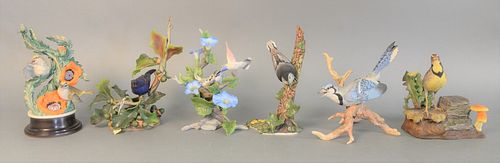 GROUP OF SIX BOEHM PORCELAIN BIRDS,