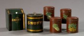 Group of Six Canisters,  consi