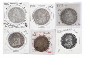 GROUP OF SIX CAPPED BUST HALF