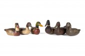 GROUP OF SIX CARVED DECORATIVE