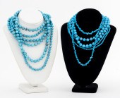 GROUP OF SIX COMPOSITE TURQUOI