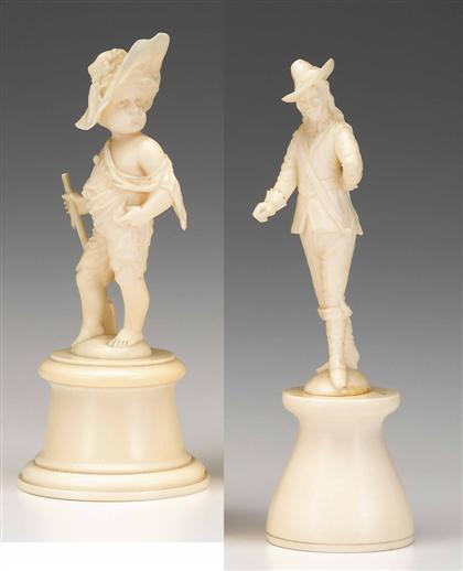 Group of six Continental carved