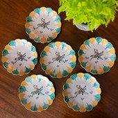 GROUP OF SIX CONTINENTAL GLAZE