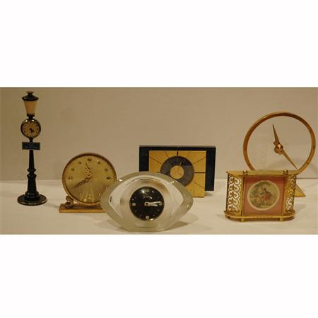 Group of Six Desk Clocks 	 