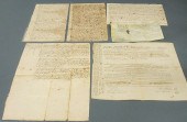 Group of six early documents f