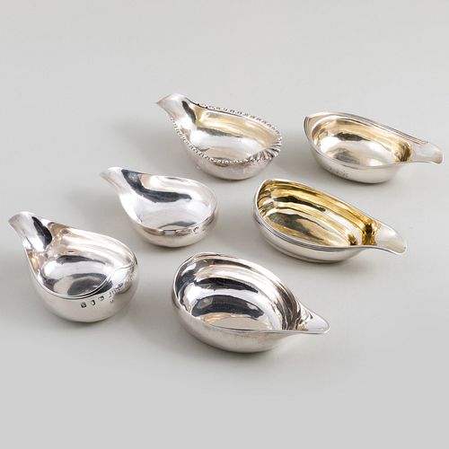 GROUP OF SIX ENGLISH SILVER PAP