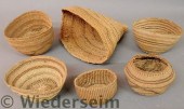 Group of six finely woven Amer