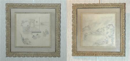 Group of Six Framed Asian