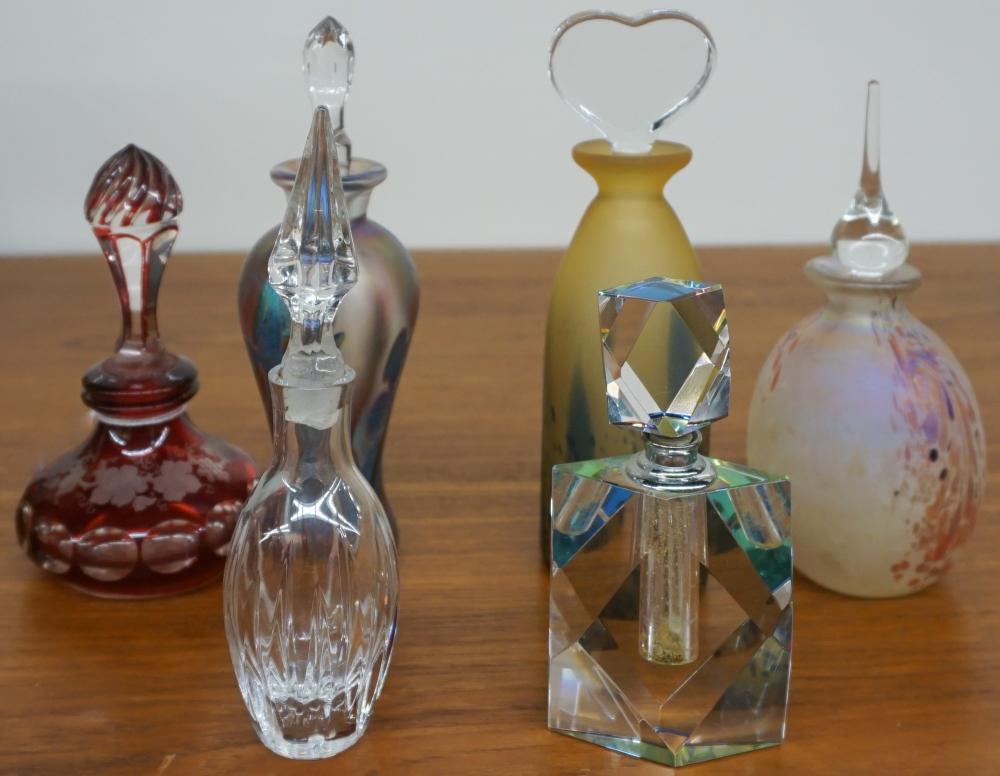 GROUP OF SIX GLASS PERFUMESGroup of