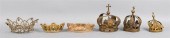 GROUP OF SIX GOLD WASH METAL A