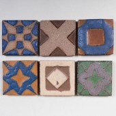 GROUP OF SIX GRUEBY POTTERY TI