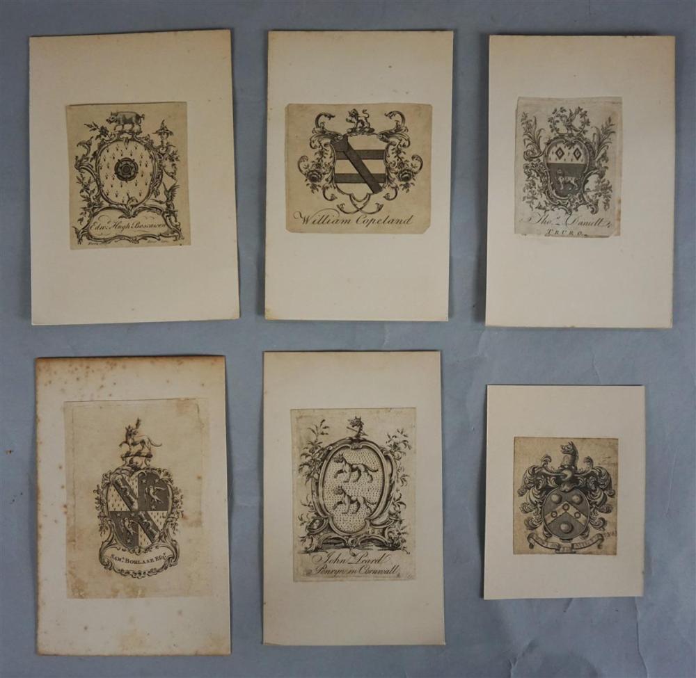 GROUP OF SIX HERALDIC