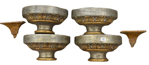 GROUP OF SIX ITALIAN CARVED WOOD