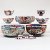 GROUP OF SIX JAPANESE IMARI PO