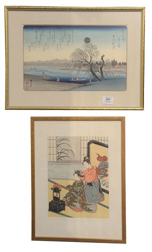 GROUP OF SIX JAPANESE WOODBLOCK