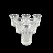 GROUP OF SIX LALIQUE SHOT GLAS