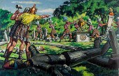 GROUP OF SIX LARGE BIBLICAL OI