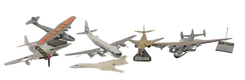 GROUP OF SIX LARGE MODEL AIRPLANES,