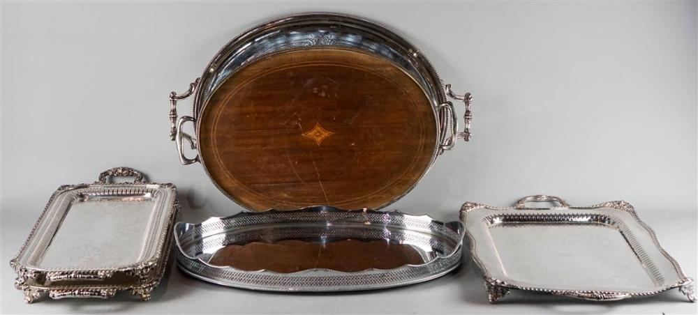 GROUP OF SIX LARGE SILVERPLATED