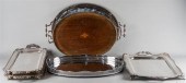 GROUP OF SIX LARGE SILVERPLATE