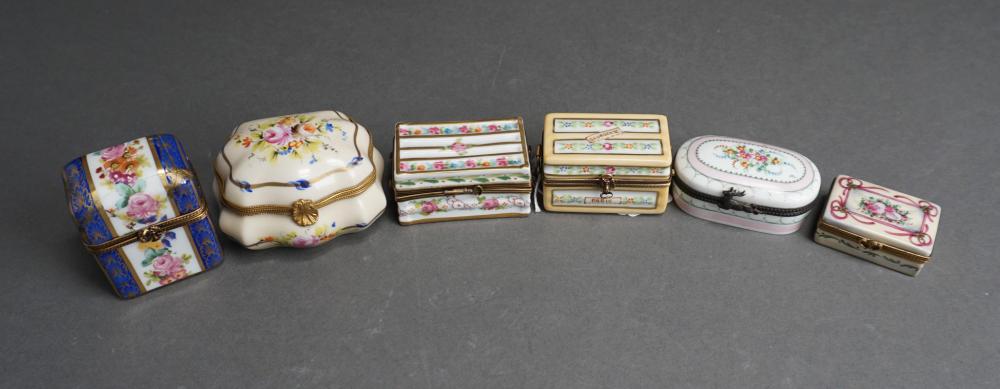 GROUP OF SIX LIMOGES PORCELAIN